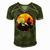 Vintage Retro Rock Climber 161 Shirt Men's Short Sleeve V-neck 3D Print Retro Tshirt Green