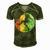 Vintage Retro Rock Climber 177 Shirt Men's Short Sleeve V-neck 3D Print Retro Tshirt Green