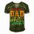 Vintage Thirteen Retro Proud Dad Of An 544 Shirt Men's Short Sleeve V-neck 3D Print Retro Tshirt Green