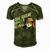 Womens The Great Maga King Trump Ultra Maga Men's Short Sleeve V-neck 3D Print Retro Tshirt Green