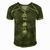 Word Of The Father Essential Men's Short Sleeve V-neck 3D Print Retro Tshirt Green