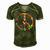World Country Flags Unity Peace Men's Short Sleeve V-neck 3D Print Retro Tshirt Green