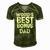 Worlds Best Bonus Dad Step Fathers Day Gift Husband Men's Short Sleeve V-neck 3D Print Retro Tshirt Green