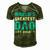 Worlds Greatest Dad Any Doubt Fathers Day T Shirts Men's Short Sleeve V-neck 3D Print Retro Tshirt Green