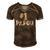 1 Papou Number One Sports Fathers Day Gift Men's Short Sleeve V-neck 3D Print Retro Tshirt Brown