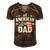 All American Dad 4Th Of July Fathers Day 2022 Men's Short Sleeve V-neck 3D Print Retro Tshirt Brown