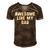 Awesome Like My Dad Father Funny Cool Men's Short Sleeve V-neck 3D Print Retro Tshirt Brown