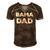 Bama Dad Gift Alabama State Fathers Day Men's Short Sleeve V-neck 3D Print Retro Tshirt Brown