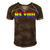 Be You Lgbt Flag Gay Pride Month Transgender Men's Short Sleeve V-neck 3D Print Retro Tshirt Brown