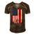 Best Papaw Ever Us Flag Patriotic 4Th Of July American Flag Men's Short Sleeve V-neck 3D Print Retro Tshirt Brown