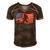 Bigfoot American Flag Sasquatch 4Th July Gift Men's Short Sleeve V-neck 3D Print Retro Tshirt Brown