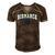 Bismarck High School Lions C2 College Sports Men's Short Sleeve V-neck 3D Print Retro Tshirt Brown