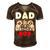 Dad Of Birthday Boy Time To Level Up Video Game Birthday Men's Short Sleeve V-neck 3D Print Retro Tshirt Brown