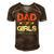 Dad Of Girls Fathers Day Men's Short Sleeve V-neck 3D Print Retro Tshirt Brown