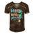 Daddy Of The Birthday Mermaid Family Matching Party Squad Men's Short Sleeve V-neck 3D Print Retro Tshirt Brown