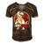 Daddysaurus Fathers Day Giftsrex Daddy Saurus Men Men's Short Sleeve V-neck 3D Print Retro Tshirt Brown