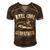 Fishing Reel Cool Godfather Men's Short Sleeve V-neck 3D Print Retro Tshirt Brown