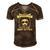 Funny Bearded Dad Beard Men's Short Sleeve V-neck 3D Print Retro Tshirt Brown