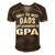 G Pa Grandpa Gift Only The Best Dads Get Promoted To G Pa V2 Men's Short Sleeve V-neck 3D Print Retro Tshirt Brown