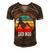 Girls Love The Dad Bod Men's Short Sleeve V-neck 3D Print Retro Tshirt Brown