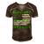 Glaucoma Warrior Usa Flag United States Flag Green Ribbon Glaucoma Glaucoma Awareness Men's Short Sleeve V-neck 3D Print Retro Tshirt Brown