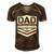 Happy Fathers Day Dad Dedicated And Devoted Men's Short Sleeve V-neck 3D Print Retro Tshirt Brown