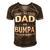 I Have Two Titles Dad And Bumpa And I Rock Them Both Men's Short Sleeve V-neck 3D Print Retro Tshirt Brown