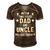 I Have Two Titles Dad And Uncle And I Rock Them Both Fathers Day Men's Short Sleeve V-neck 3D Print Retro Tshirt Brown