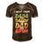 I Went From Dada To Daddy To Dad To Bruh Funny Fathers Day Men's Short Sleeve V-neck 3D Print Retro Tshirt Brown