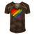 Lgbt Gay Pride Flag Gay Pride 2022 Heart Lgbt Men's Short Sleeve V-neck 3D Print Retro Tshirt Brown