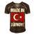 Made In Turkey Flag Turkish 8 Shirt Men's Short Sleeve V-neck 3D Print Retro Tshirt Brown