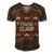 Mama Claus Christmas Ugly Sweater Men's Short Sleeve V-neck 3D Print Retro Tshirt Brown