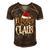 Mama Nana Claus Christmas Pajamas 505 Shirt Men's Short Sleeve V-neck 3D Print Retro Tshirt Brown