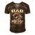 Mens Being A Dad Is An Honor Being A Pop-Pop Is Priceless Grandpa Men's Short Sleeve V-neck 3D Print Retro Tshirt Brown