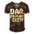Mens Construction Dad Birthday Crew Party Worker Dad Men's Short Sleeve V-neck 3D Print Retro Tshirt Brown
