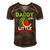 Mens Cute Watermelon Daddy Design Dad For Men Men's Short Sleeve V-neck 3D Print Retro Tshirt Brown