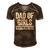 Mens Dad Of Girls Outnumbered Fathers Day Gift Men's Short Sleeve V-neck 3D Print Retro Tshirt Brown