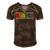 Mens Guncle Gay Uncle Lgbt Pride Flag Gift Men's Short Sleeve V-neck 3D Print Retro Tshirt Brown