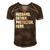 Mens Husband Father Protector Hero Funny Fathers Day Men's Short Sleeve V-neck 3D Print Retro Tshirt Brown