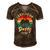 Mens I Leveled Up To Daddy Funny Promoted New Dad Again 2021 Ver2 Men's Short Sleeve V-neck 3D Print Retro Tshirt Brown