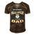 Mens My Favorite Police Officer Calls Me Dad Fathers Day Gift Men's Short Sleeve V-neck 3D Print Retro Tshirt Brown