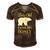 Mens Papa Bear Fathers Day Gift This Old Bear Loves His Honey Men's Short Sleeve V-neck 3D Print Retro Tshirt Brown