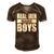 Mens Real Men Make Boys Daddy To Be Announcement Family Boydaddy Men's Short Sleeve V-neck 3D Print Retro Tshirt Brown
