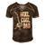 Mens Reel Cool Dad Fishing Daddy Mens Fathers Day Gift Idea Men's Short Sleeve V-neck 3D Print Retro Tshirt Brown