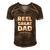 Mens Reel Great Dad - Fishing Gift Fisherman Father Men's Short Sleeve V-neck 3D Print Retro Tshirt Brown