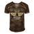 Motorcycle Grandpa Motorcyclist Biker 498 Shirt Men's Short Sleeve V-neck 3D Print Retro Tshirt Brown