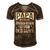 Papa Because Grandfather Fathers Day Dad Men's Short Sleeve V-neck 3D Print Retro Tshirt Brown