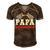 Papa Birthday Crew Race Car Racing Car Driver Dad Daddy Men's Short Sleeve V-neck 3D Print Retro Tshirt Brown