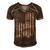 Papa Dad Bruh Fathers Day 4Th Of July Us Vintage Gift 2022 Men's Short Sleeve V-neck 3D Print Retro Tshirt Brown