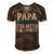Papa The Man The Myth The Legend Fathers Day Gift Men's Short Sleeve V-neck 3D Print Retro Tshirt Brown